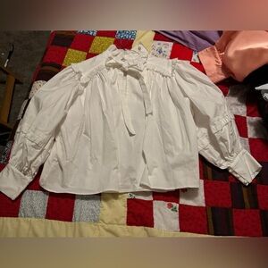 Karlie White Ruffled Blouse